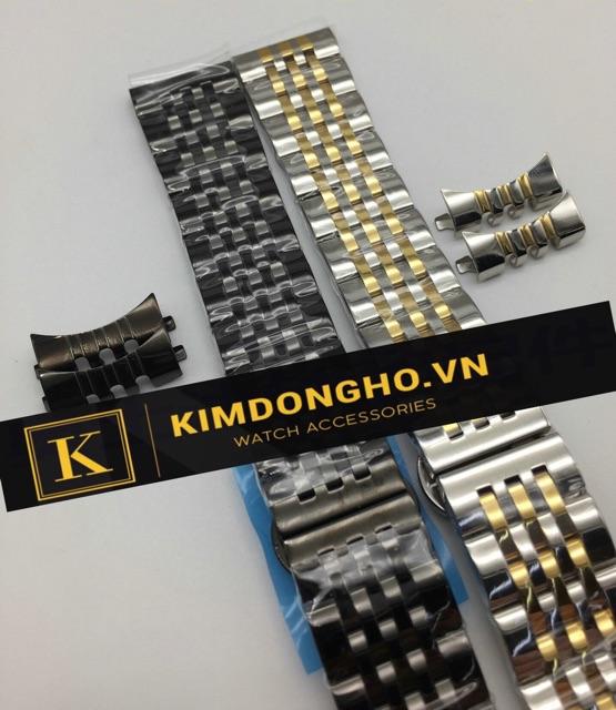(TẶNG KÈM CHỐT VÀ DỤNG CỤ THAY DÂY) Dây đúc đồng hồ inox không rỉ 7 mắt đủ size 18mm 19mm 20mm 21mm 22mm