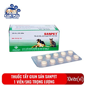 Tẩy Giun Chó Mèo Hanvet Sanpet 