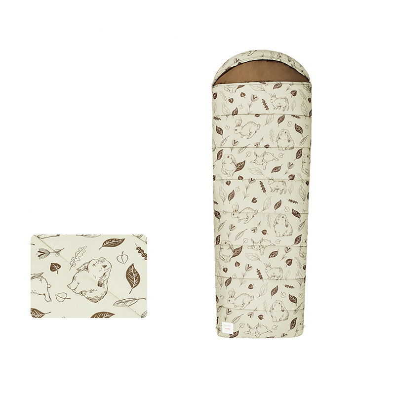 Túi ngủ cotton có mũ họa tiết thỏ con dễ thương NatureHike CNH22SD015