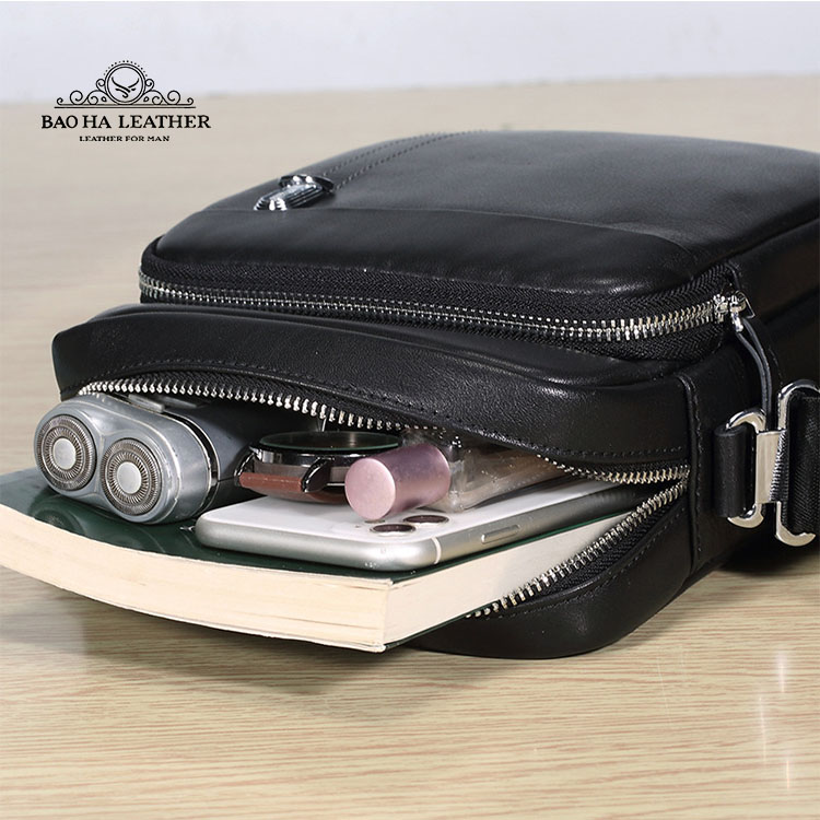 Túi đeo chéo nam mini da bò cao cấp BAOHA LEATHER BHM5801