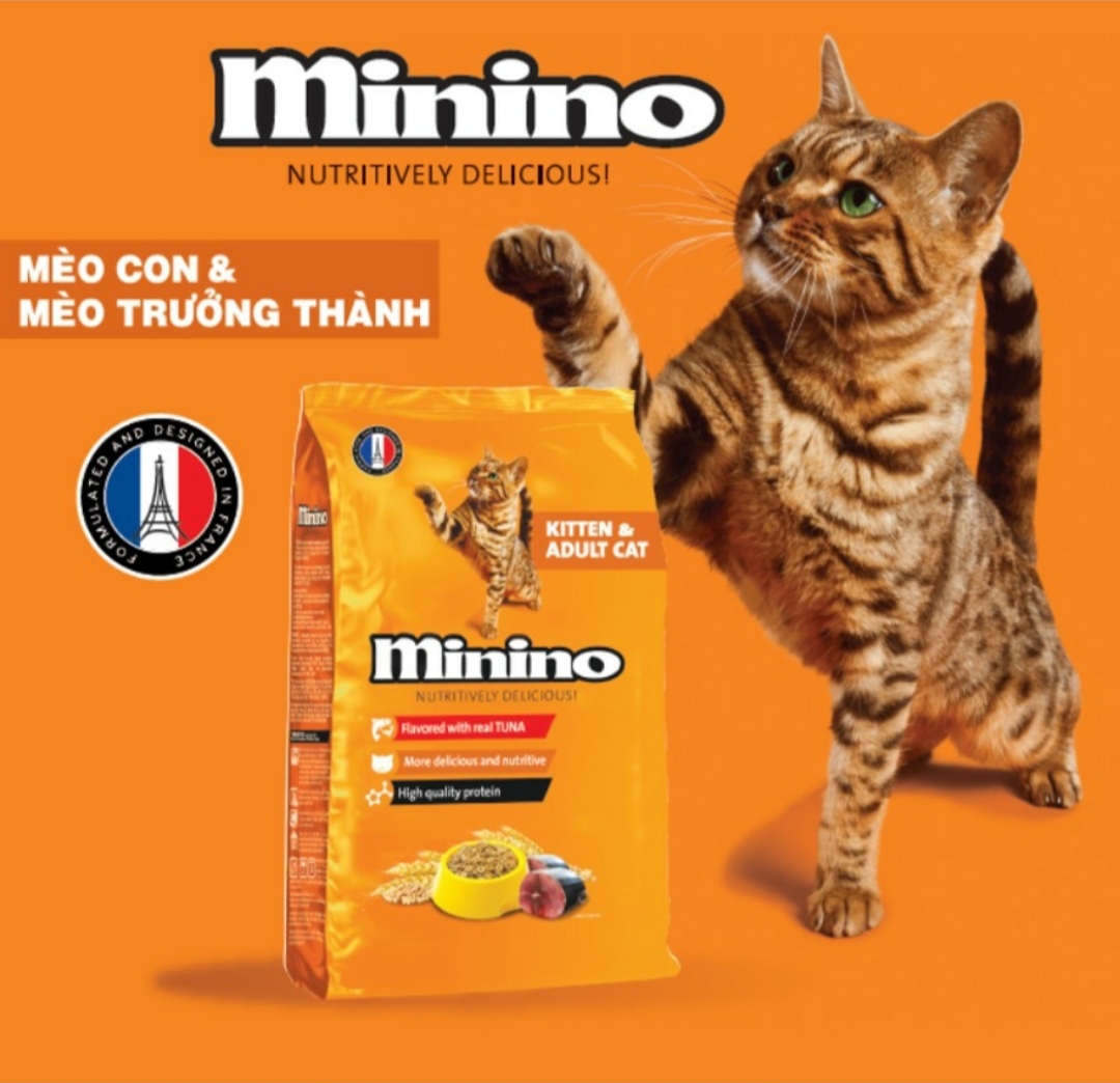 15KG Thức ăn cho mèo Minino Tuna Flavored - Thức ăn hạt cho mèo vị cá ngừ