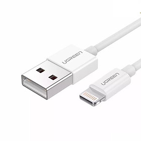 Ugreen UG20728US155TK 1M màu Trắng ABS Cáp Lightning sạc + truyền dữ liệu cho iPhone - HÀNG CHÍNH HÃNG