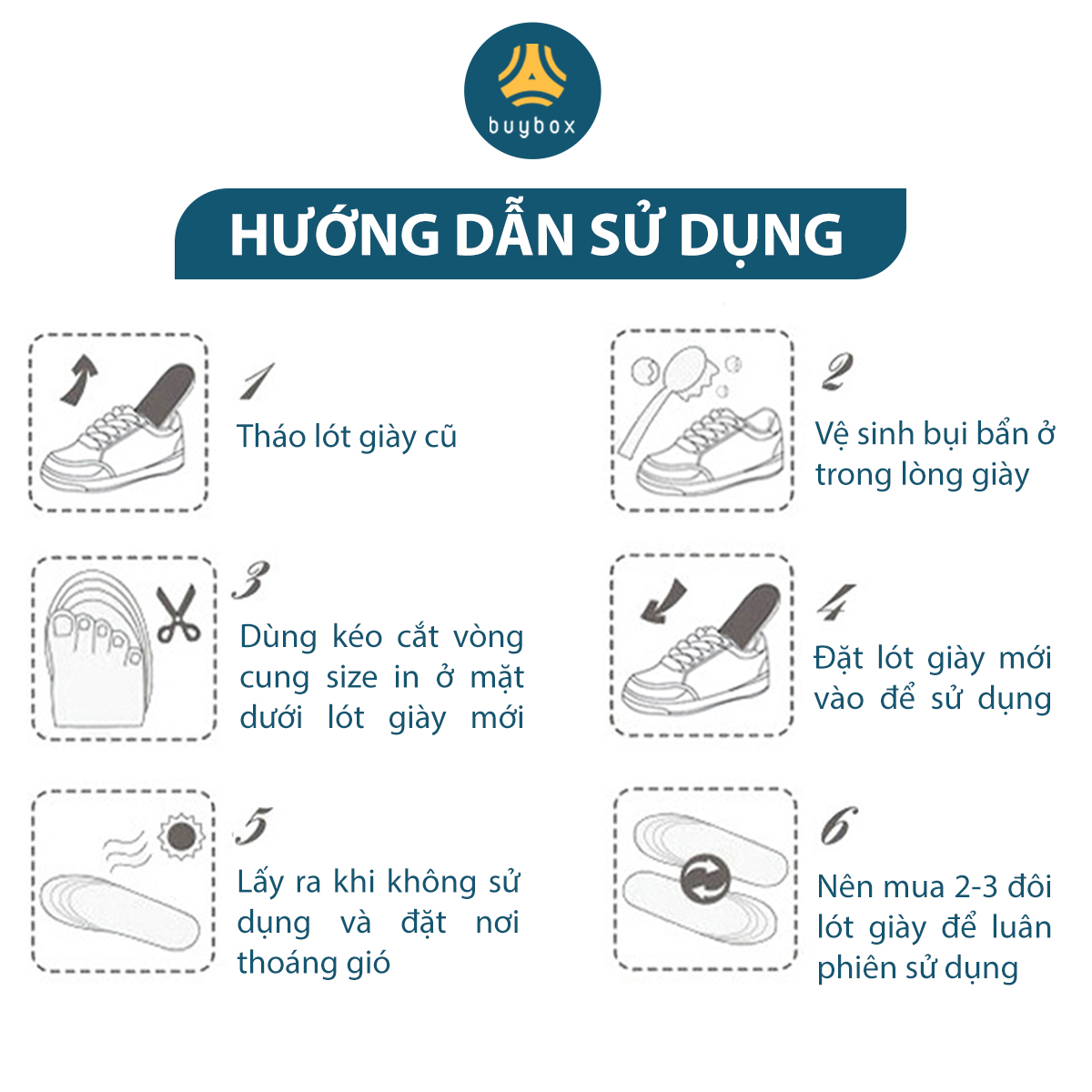 Lót giày thể thao EVA biết thở có rãnh chịu lực và gel chống thốn gót buybox BBPK26