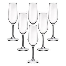 Bộ 6 Ly Rượu Thủy Tinh Champagne Riserva Bormioli Rocco 126281BN9021990 (210ml / Ly)