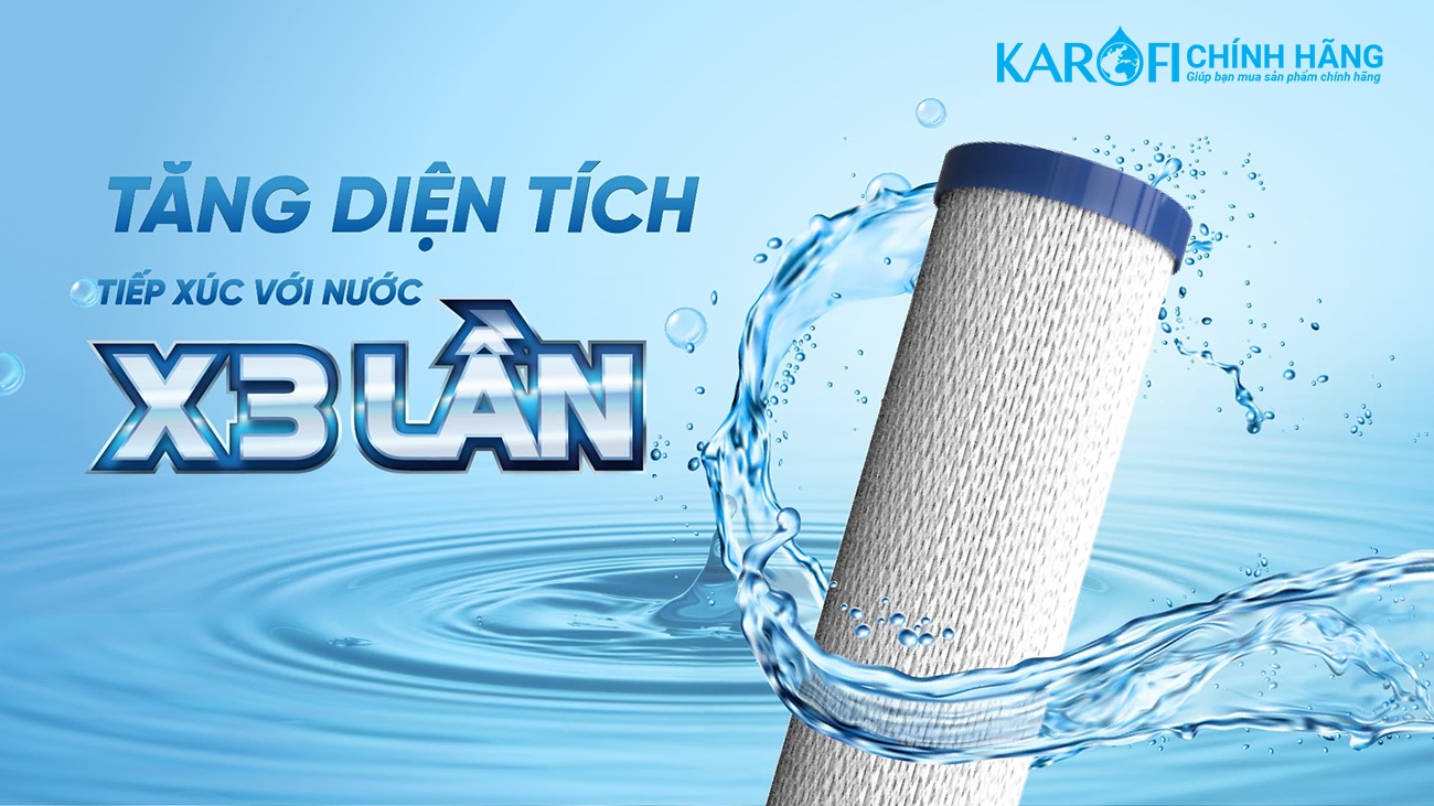 Combo 3 Lõi Lọc Thô KAROFI SMAX PRO 1,2,3 - Hàng Chính Hãng