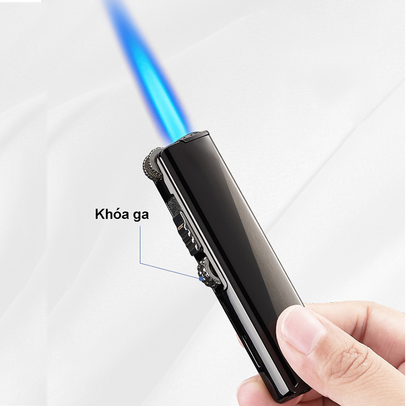 Vỏ Hột Quẹt Bật Lửa Gas Khò 1 Tia Focus Z002 Có Khóa An Toàn, Nhìn Rõ Lượng Gas - Nhiều Màu