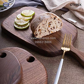 Thớt gỗ óc chó nhập khẩu Mỹ (CTH502) ️khay bánh mì/ bít tết/ pizza/ phụ kiện chụp ảnh