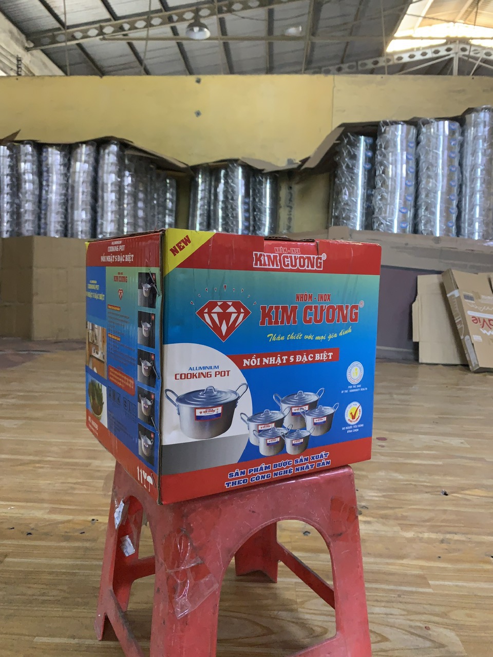 Bộ nồi Kim Cương ( ĐB ), (16, 18, 20, 22, 24cm) NN5DB, bộ nồi gồm 5 cái size 16cm, 18cm, 20cm, 22cm, 24cm
