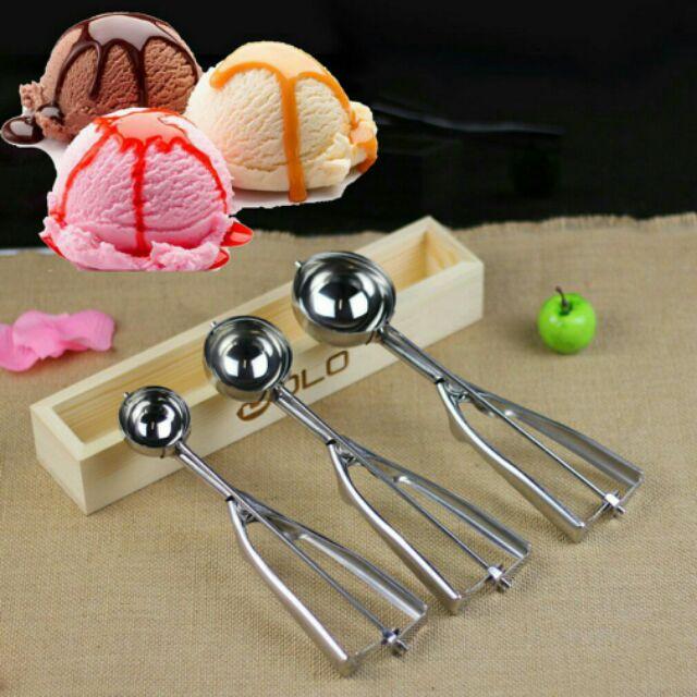 Múc kem inox 5 cm & 6 cm KK01| muỗng múc kem