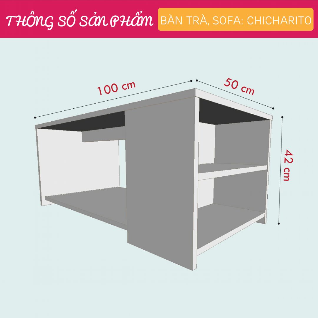 Bàn trà bằng gỗ công nghiệp phong cách hiện đại SMLIFE Chicharito