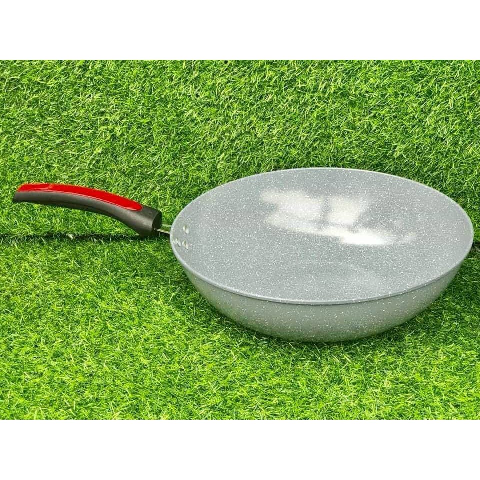 Chảo Vân Đá 32cm Sâu Lòng Dùng Được Cho Mọi Loại Bếp- Chiên Xào Nấu Đều Được- Phù Hợp Cho Mọi Nhà- Chính Hãng MINIIN