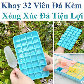 Khay 32 Viên Đá Kèm Xẻng Xúc Đá Tiện Lợi