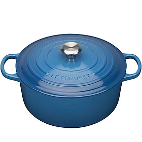 Nồi gang Le Creuset Bräter rund Evo 24cm Blue Marseille màu xanh dương đậm Hàng Chính Hãng