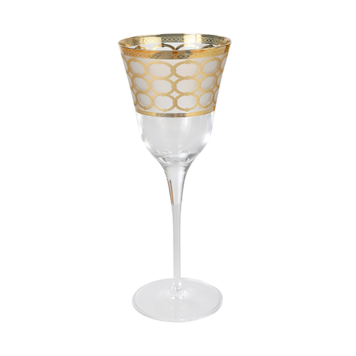 Set 6 ly pha lê GA VEMA mạ vàng 24k nhập khẩu ITALY Julia Rosenthal Gold Italy CRISTAL 6614