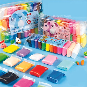 Bộ đất sét nặn 12 màu Đất sét nặn chứa thành phần kháng khuẩn, màu sắc tươi sáng, đất sét handmade DIY siêu nhẹ