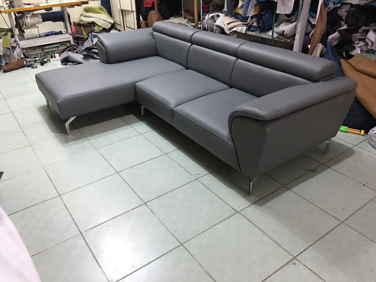 Sofa da góc phải Euro 2020 Juno Sofa
