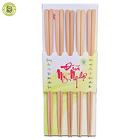 Bộ 5 Đôi Đũa Gỗ Cà Chít Tiện Đầu Tự Nhiên Mỹ Nghệ -  Đồ Dùng Nhà Bếp Thương Hiệu Trường Sơn