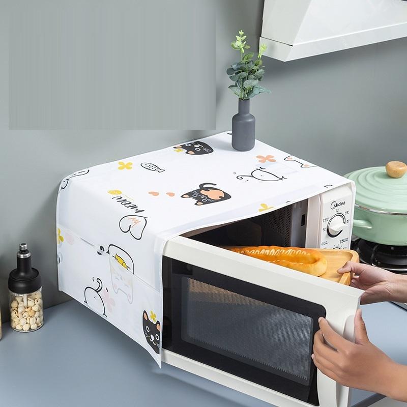 Vỏ Bọc Lò Vi Sóng Chống Thấm Nước / Dầu / Bụi Bẩn Họa Tiết Dễ Thương Tiện Dụng Cho Nhà Bếp
