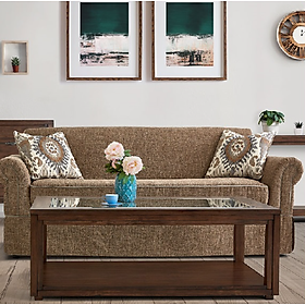 Bàn sofa 2 tầng mặt kính cường lực SM13CT Juno Sofa KT 132 x 76 x 48cm