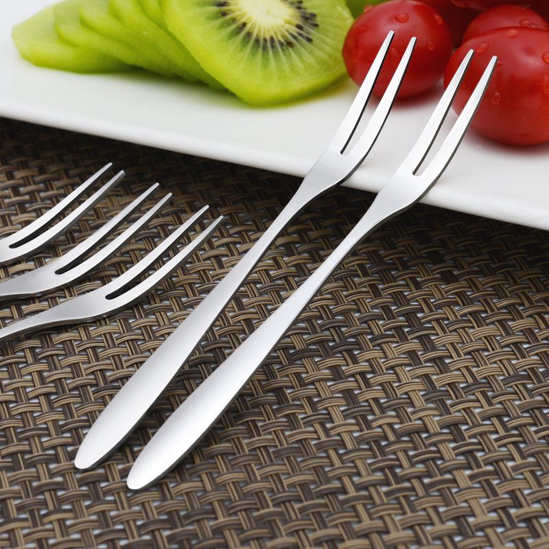 Bộ 10 Nĩa Hoa Quả Inox Cao Cấp Loại Đầu 2 Răng - Nĩa Ăn Trái Cây Đồ Tráng Miệng Cao Cấp - Hàng Loại 1 - Chính Hãng MINIIN