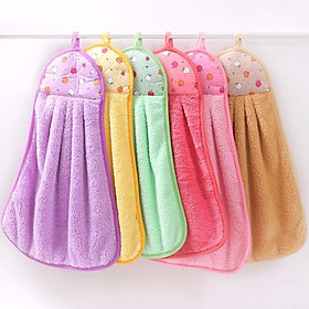 Set 6 Khăn Lau Tay Có Móc Treo Dùng Cho Nhà Bếp Đa Năng Tiện Dụng Chất Liệu Cao Cấp Thấm Hút Tốt