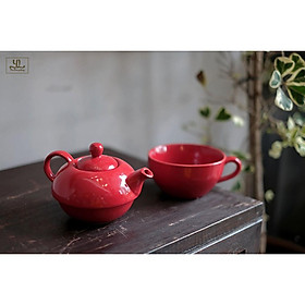 Bộ Trà "Độc Ẩm" Gốm Sứ