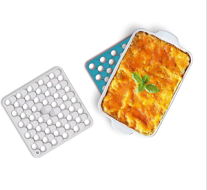 Set 2 chiếc lót nồi vuông Joseph Joseph Duo 2 Piece Silicone Trivet Pot Holders Hàng chính hãng