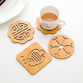 (Combo 3) Đế Gỗ Lót Nồi Xoong, Chén Bát, Lót Ly Cốc Cách Nhiệt - Hàng cao cấp
