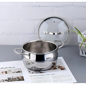Nồi Canh SEKA Inox Cao Cấp Size 16cm, 20cm, 26cm nồi hầm kho thịt kho cá, nồi dùng cho mọi loại bếp