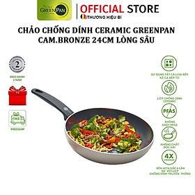 Chảo chống dính ceramic cao cấp GreenPan Cam.Bronze 24cm sâu - 675952