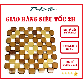 Combo Miếng Lót Nồi Cao Cấp Được Ghép Từ Các Miếng Trúc Cách Nhiệt Tốt - Hàng Chính Hãng 