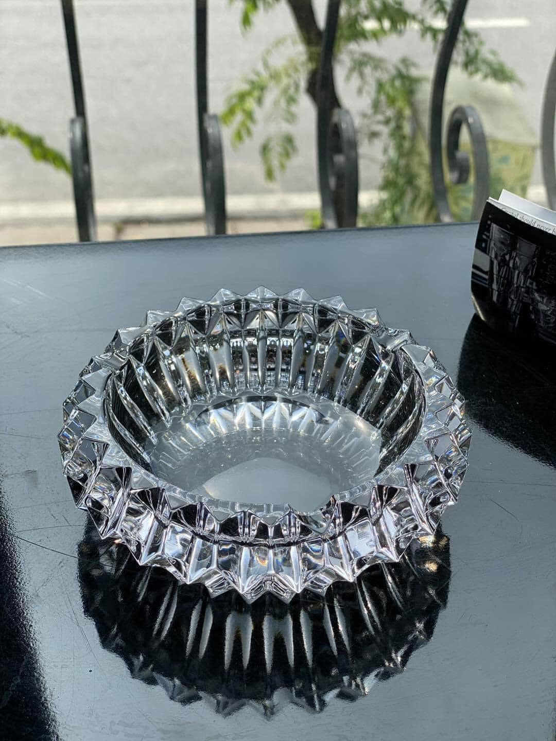 Gạt tàn pha lê Rogaska Crown Jewel 20cm Hàng chính hãng