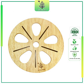 Đế (Rế) lót nồi hình hoa | Gỗ Đức Thành 09711 | Tiện dụng/Chắc chắn/Chịu nhiệt | Hàng Việt Nam chất lượng cao