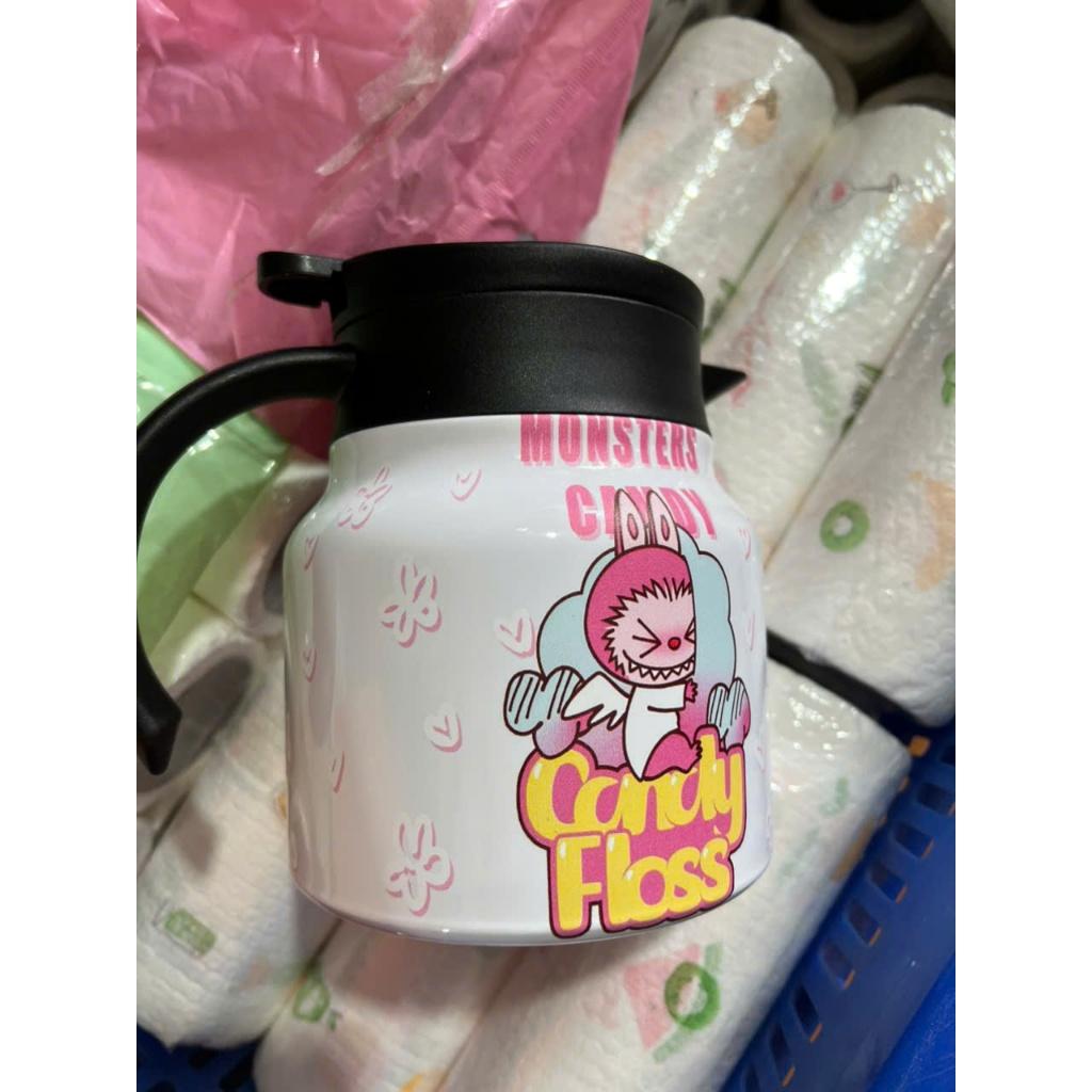 Ấm pha trà giữ nhiệt inox 800ml Linh Chi Bedding họa tiết LaBuBu hình ngộ nghĩnh đáng yêu cho bé