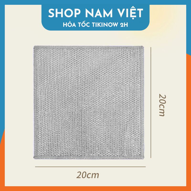 Khăn Lưới Cước Thép Vệ Sinh Chén Dĩa Xoong Chảo Đa Năng