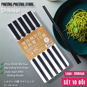 COMBO SÉT 10 / 20 / 30 ĐÔI ĐŨA LOGO SHIKISAI CHỊU NHIỆT CHỐNG TRƠN TRƯƠT KHÁNG KHUẨN NẤM MỐC