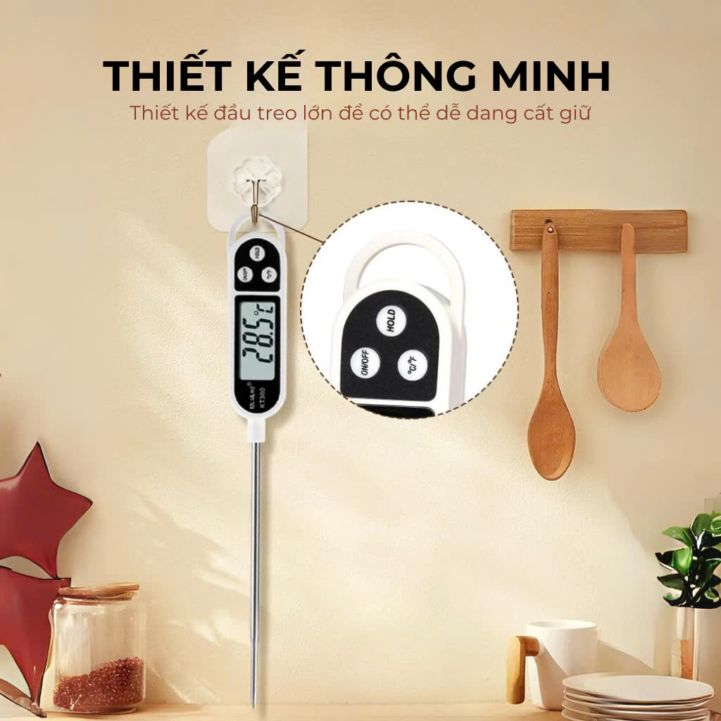 Nhiệt kế đo thực phẩm Nhiệt Kế Đo Nhiệt Độ Sữa và Đồ Ăn Cho Bé