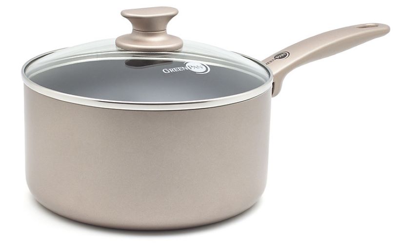 Chảo sâu lòng có nắp kính Greenpan 20cm CAMBRIDGE BRONZE CC004474-001 Hàng chính hãng