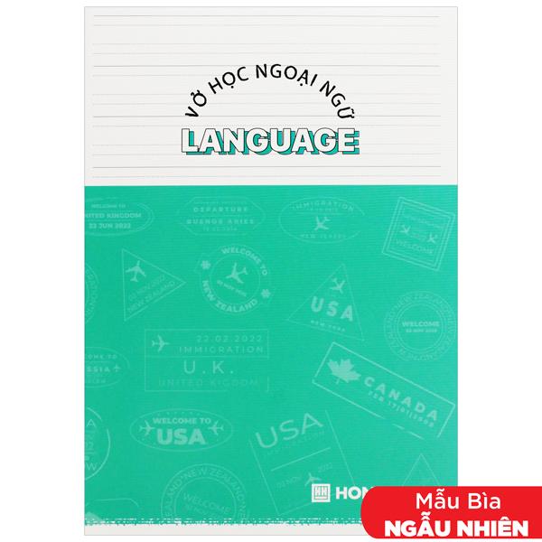Tập Gáy Ghim Study Language - Tiếng Anh, Đức, Nga, Pháp - 120 Trang 70gsm - Hồng Hà 1465 (Mẫu Bìa Giao Ngẫu Nhiên)