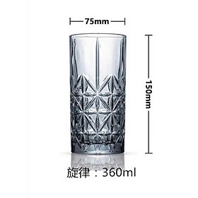 Bộ Cốc Thuỷ Tinh Cao Cấp (1 Bộ 6 Chiếc) , Hoạ Tiết Đa Dạng Phong Phú, Đẳng Cấp Chịu Nhiệt