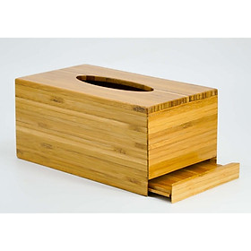 Hộp đựng giấy ăn gỗ tre tự nhiên - Hộp đựng giấy bằng tre chữ nhật