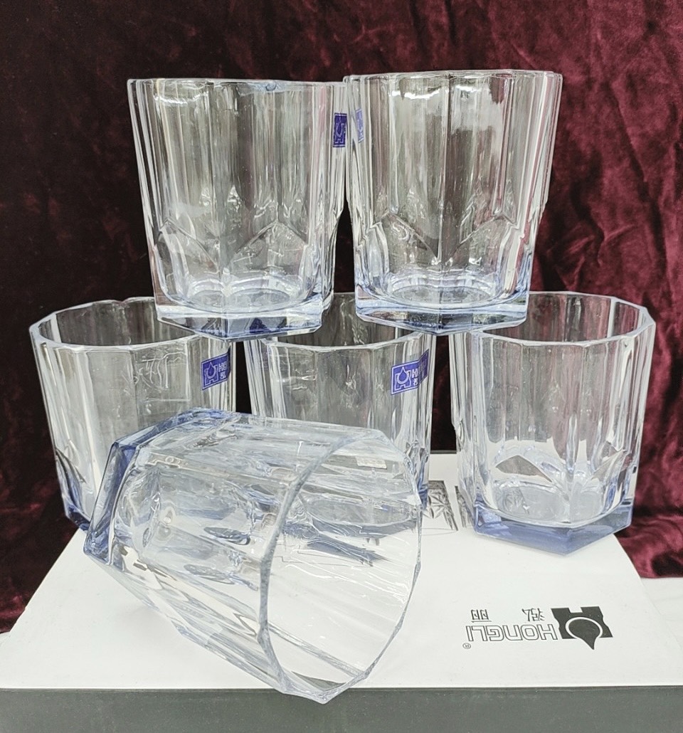 Bộ 6 ly thủy tinh uống nước cao cấp vân sao - VD56