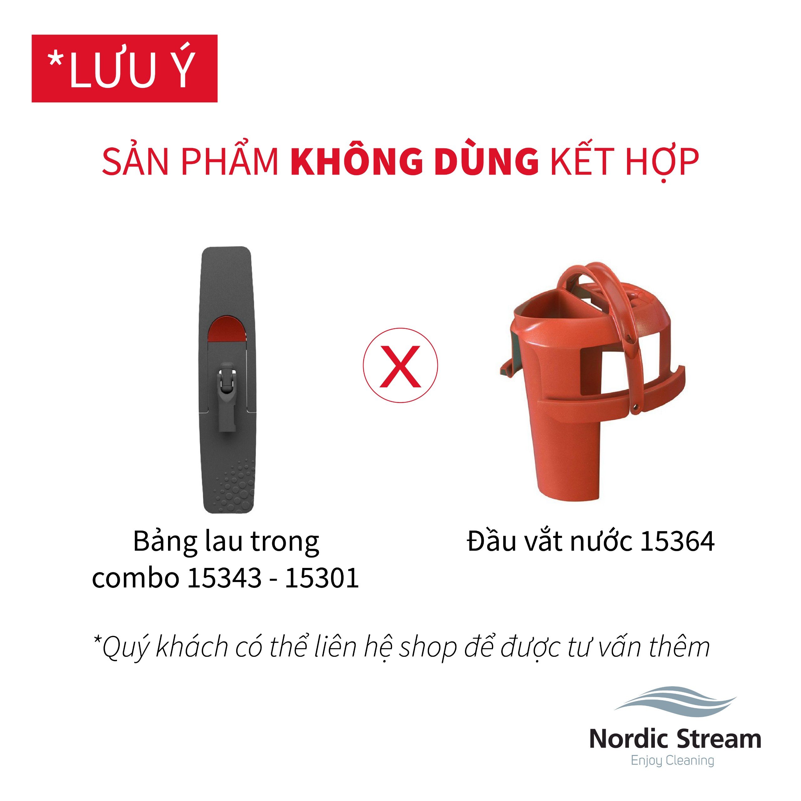 Nordic Stream - Bộ dụng cụ lau nhà thông minh 160cm (Pocket) - 3 món - 15301