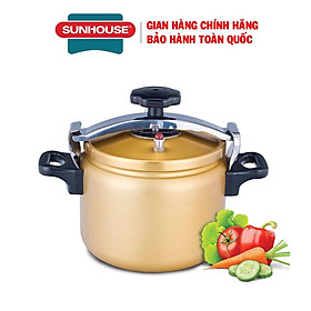Nồi áp suất Sunhouse SHA8354, Chất liệu Anod sử dụng bếp gas và bếp hồng ngoại