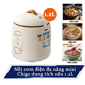 Nồi Cơm Điện Mini Chigo,  Nồi Hầm Cháo, Luộc Dung Tích 1.2L dành cho 1 người ăn