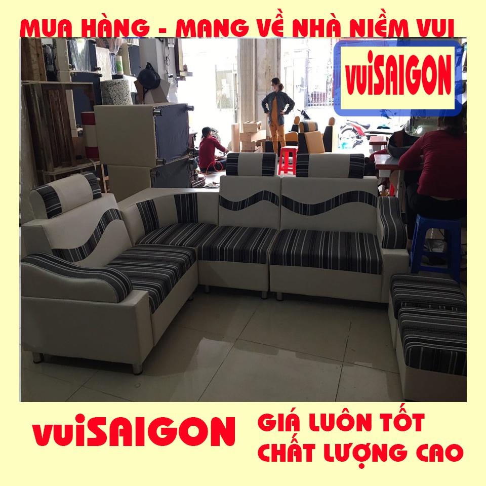 Ghế sopha nệm mút chữ L , tặng 1 bàn và 2 đôn . Mẫu mã hiện đại trẻ trung, phù hợp mọi gia đình. Giá gốc tại xưởng