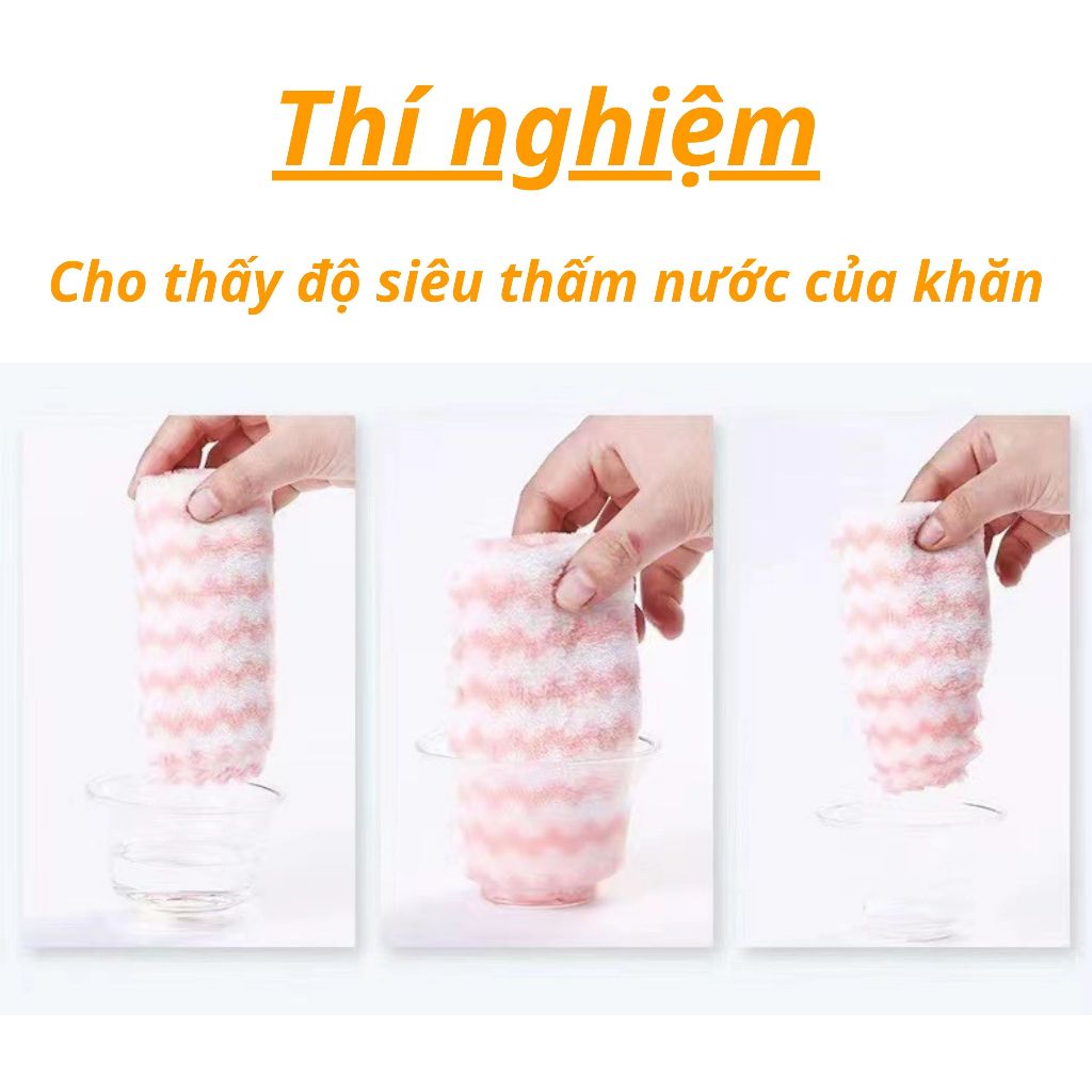 Combo 10 Khăn Lau Bếp Sọc Vằn Thấm Hút Tốt, Không Sổ Lông Rụng Sợi, Khăn Lau Đa Năng Lau Bát, Lau Bếp, Lau Chén