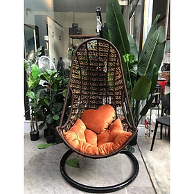 Hàng Siêu Cấp Xích đu đan, ghế lười, nôi treo thư giãn đọc sách sân vườn mây nhựa, dáng lưng tôm  - Giá Tại Xưởng
