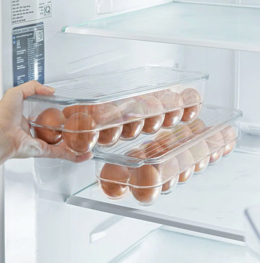 Khay Đựng 12 Trứng Kèm Nắp Đậy Inochi - Yoko Chất Liệu Nhựa PET Cao Cấp Bền Đẹp