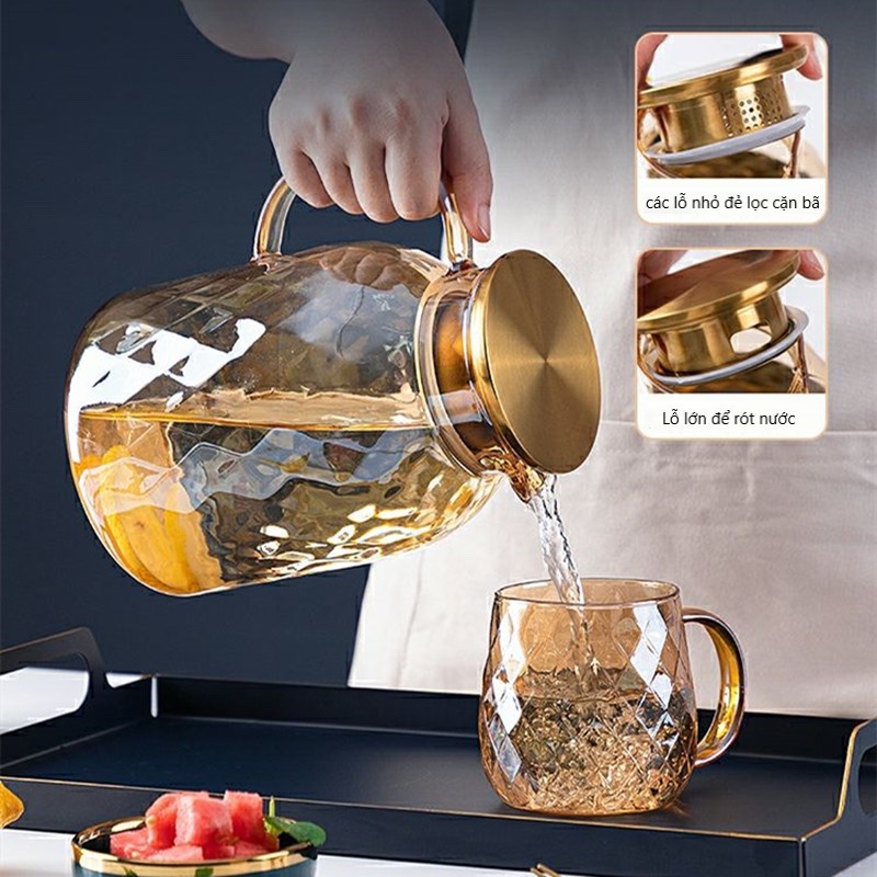 Ly Thủy Tinh Hình Trái Thơm Phong Cách Âu Mỹ